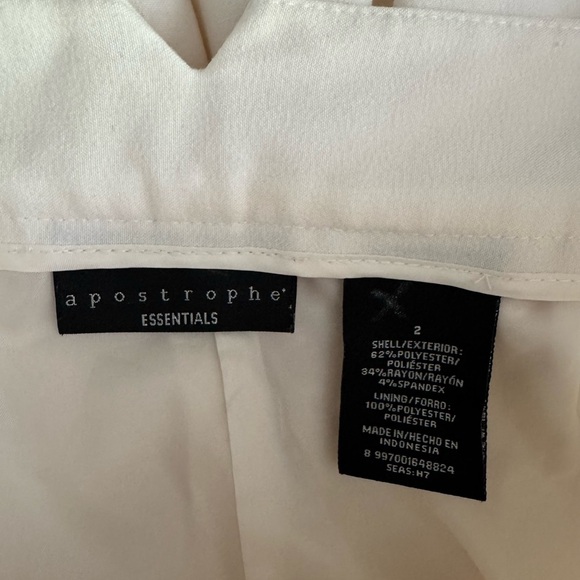 Apostrophe essentials women’s beige cream wide leg trousers dress pants size 2 - Picture 4 of 4